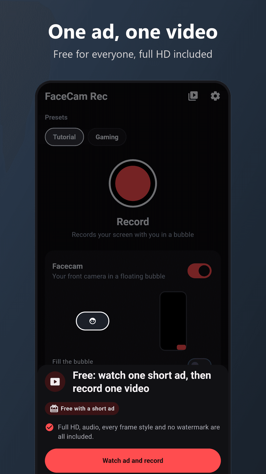 FaceCam Rec screenshot 5