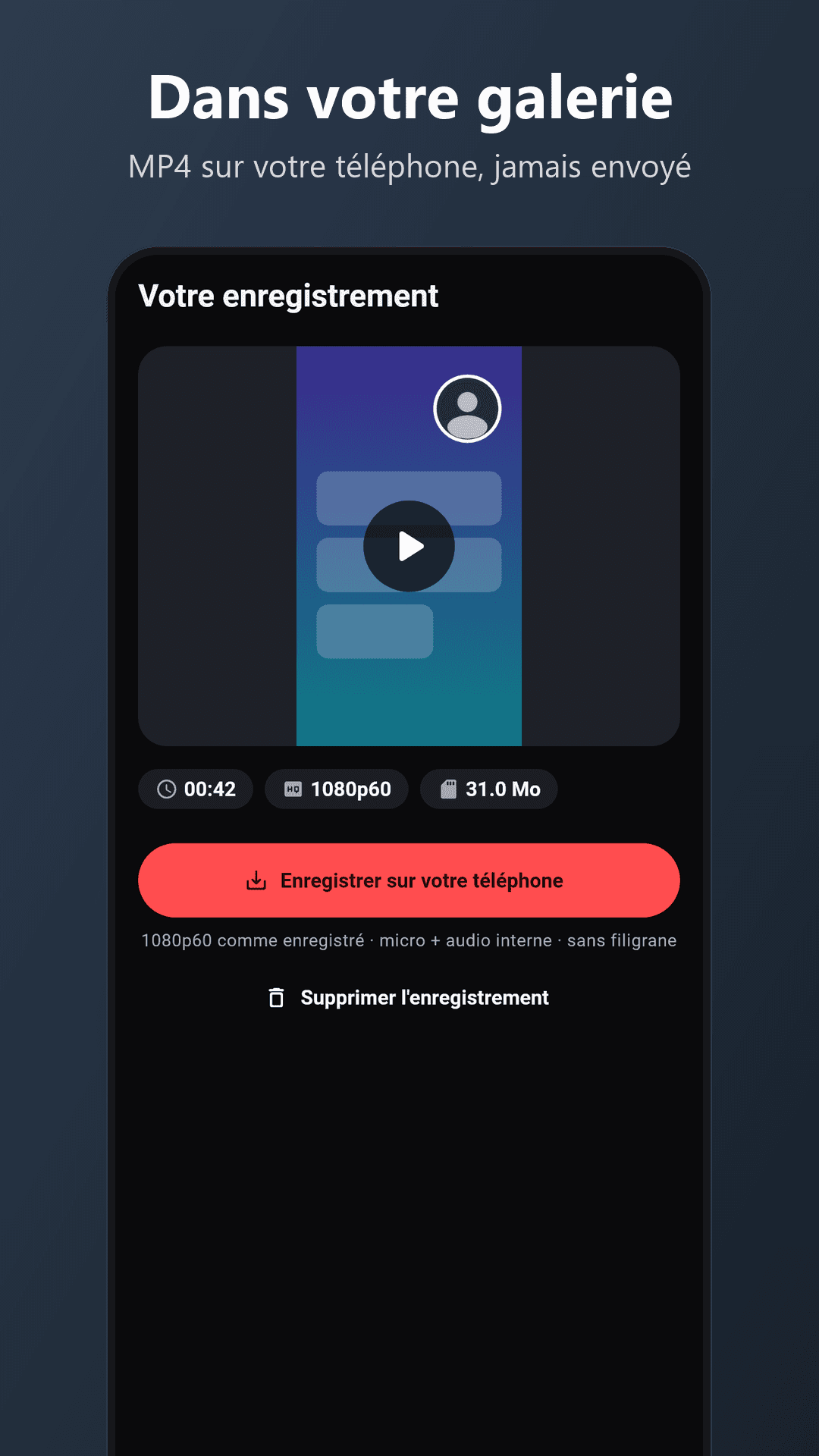 Capture d'écran 4 de FaceCam Rec