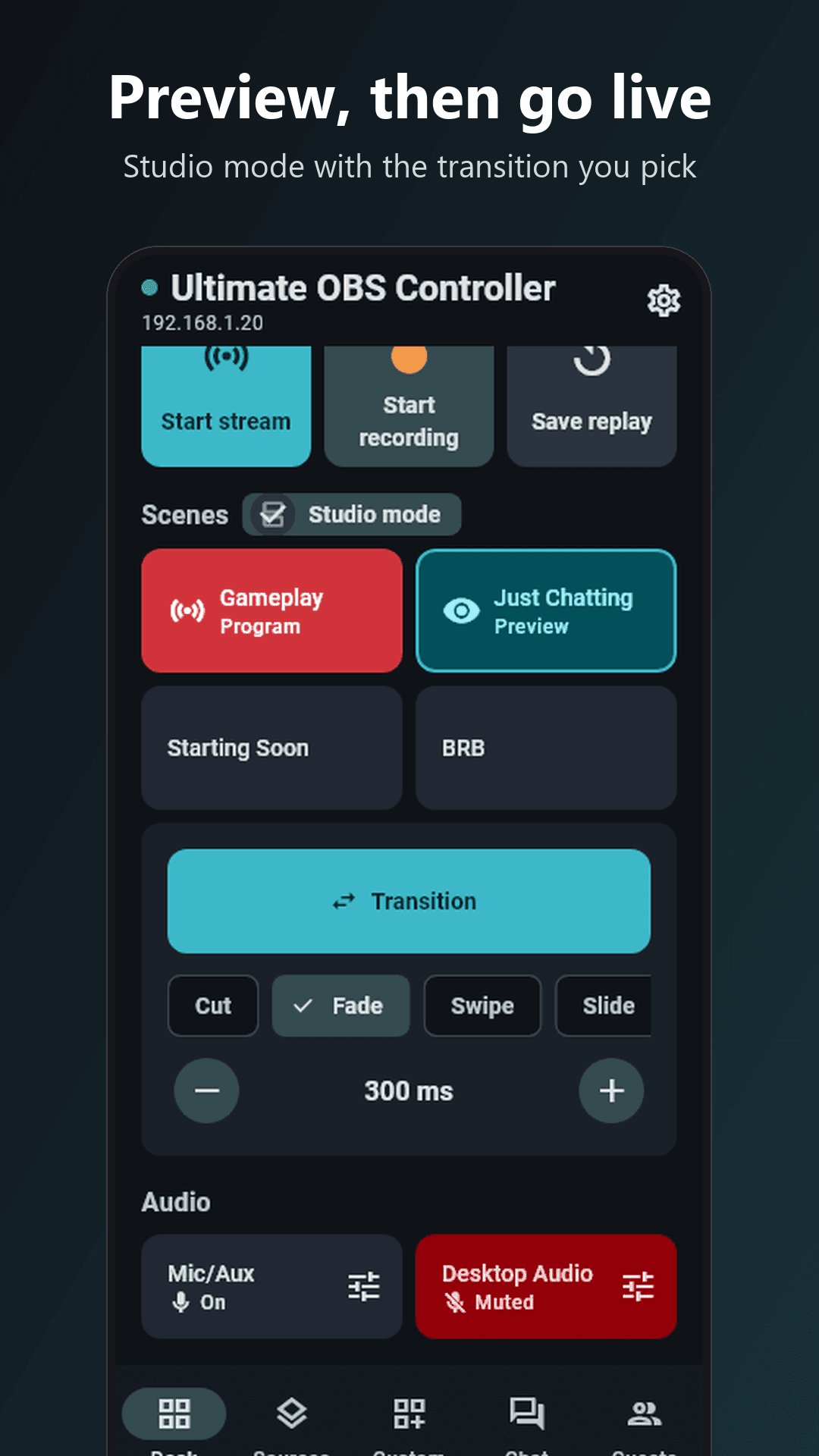 Ultimate OBS Controller screenshot 2