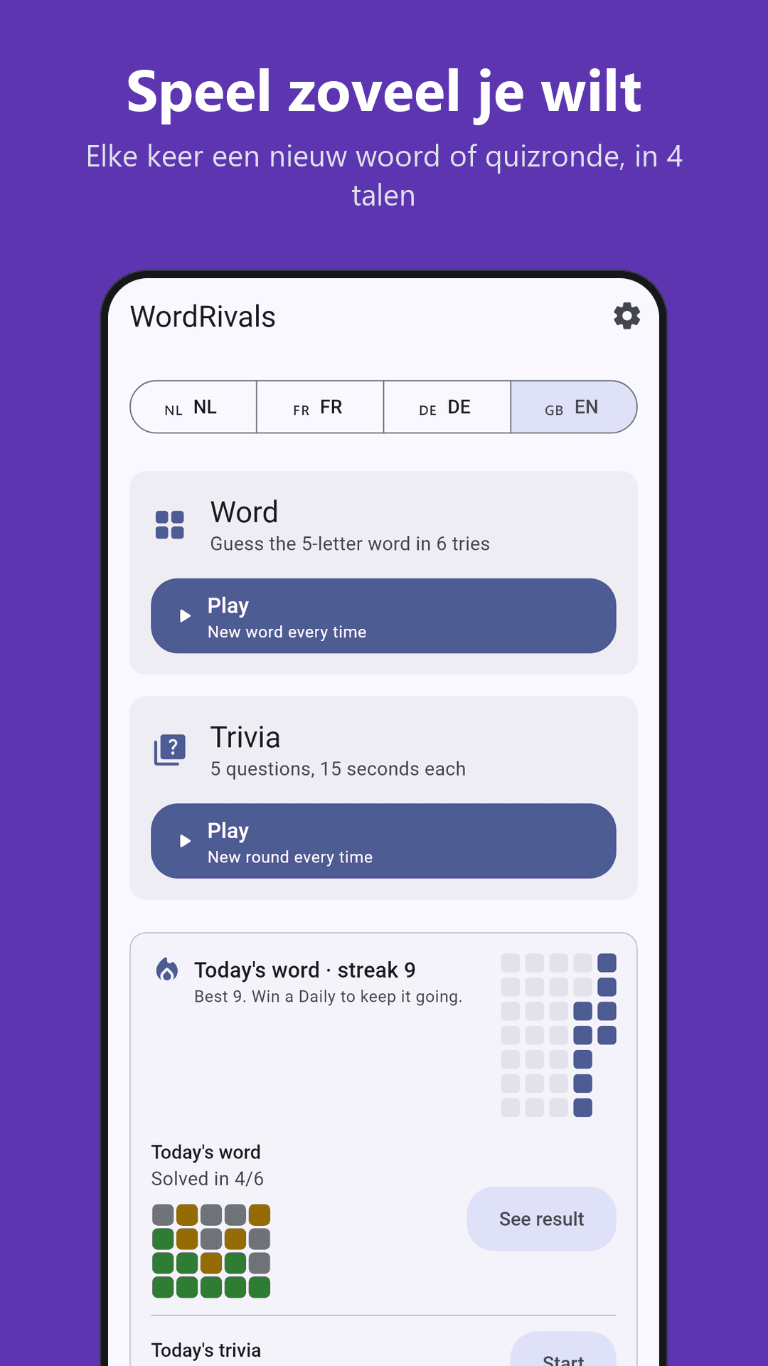Screenshot 1 van WordRivals